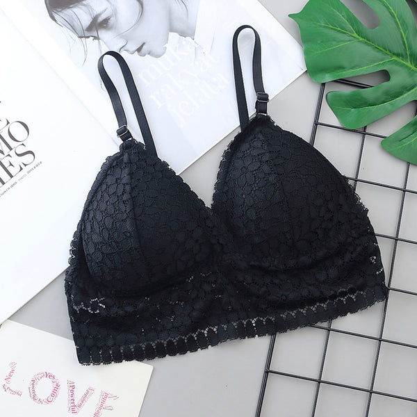 Femme Brassiere Brasier Mujer Lace Push Up Bra Wire Free Bra