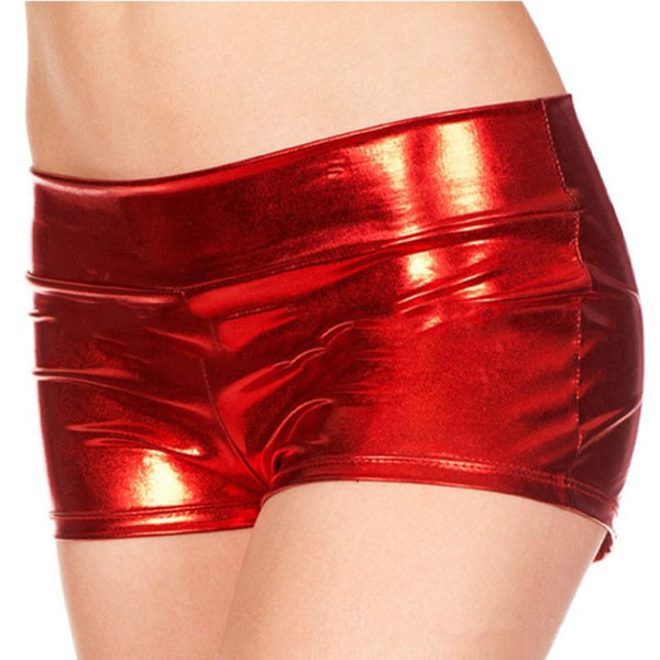 Women Short Underwear PU Leather Sexy Panties