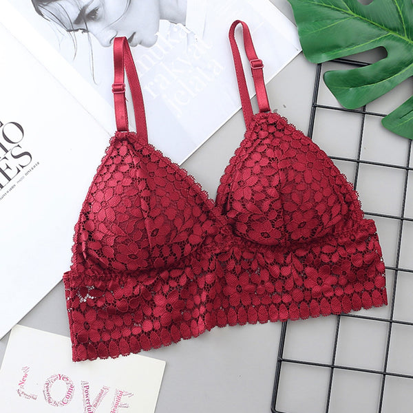 Femme Brassiere Brasier Mujer Lace Push Up Bra Wire Free Bra