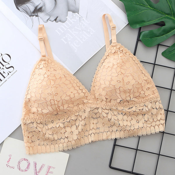 Femme Brassiere Brasier Mujer Lace Push Up Bra Wire Free Bra